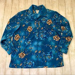 ❤️VINTAGE WOMENS BONWORTH FLORAL BLOUSE